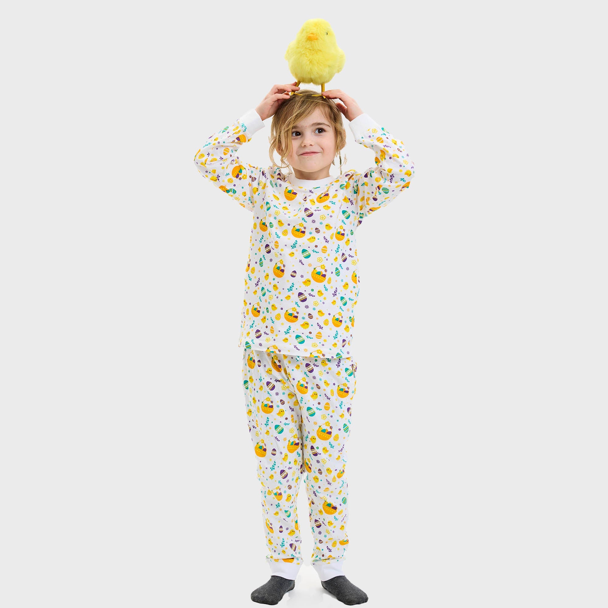 Osterpyjama mit Osterhuhn-Motiv - Kinder.